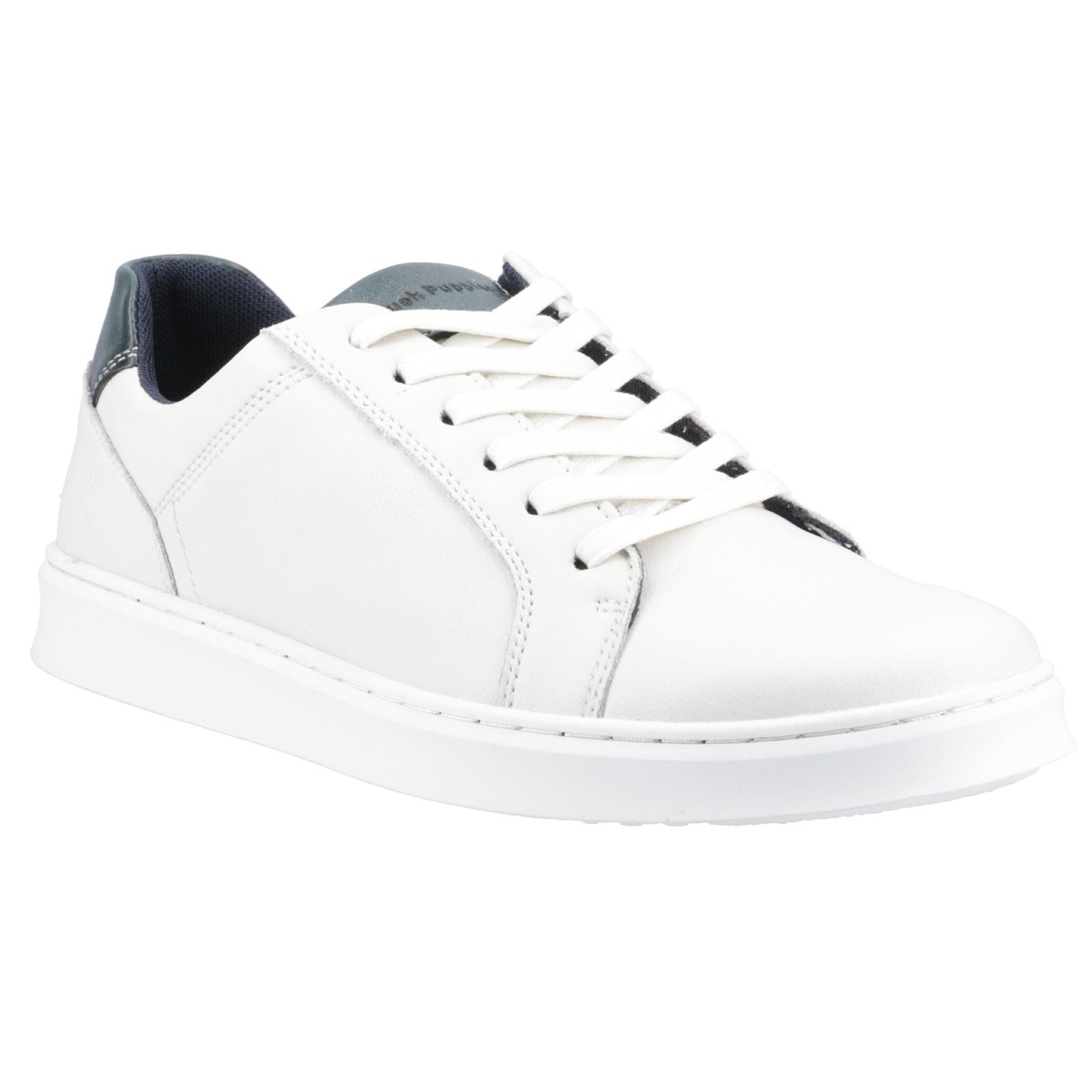 Hush Puppies Madden Leder Herren Weiße Sneakers