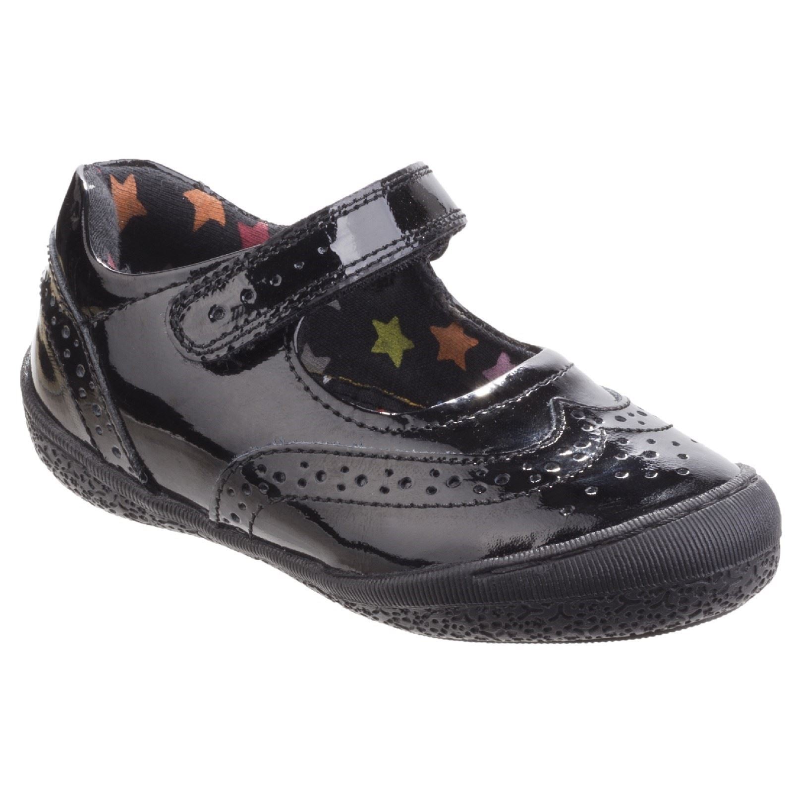 Hush Puppies Rina Junior Patent Mädchenschuhe Aus Schwarzem Lackleder