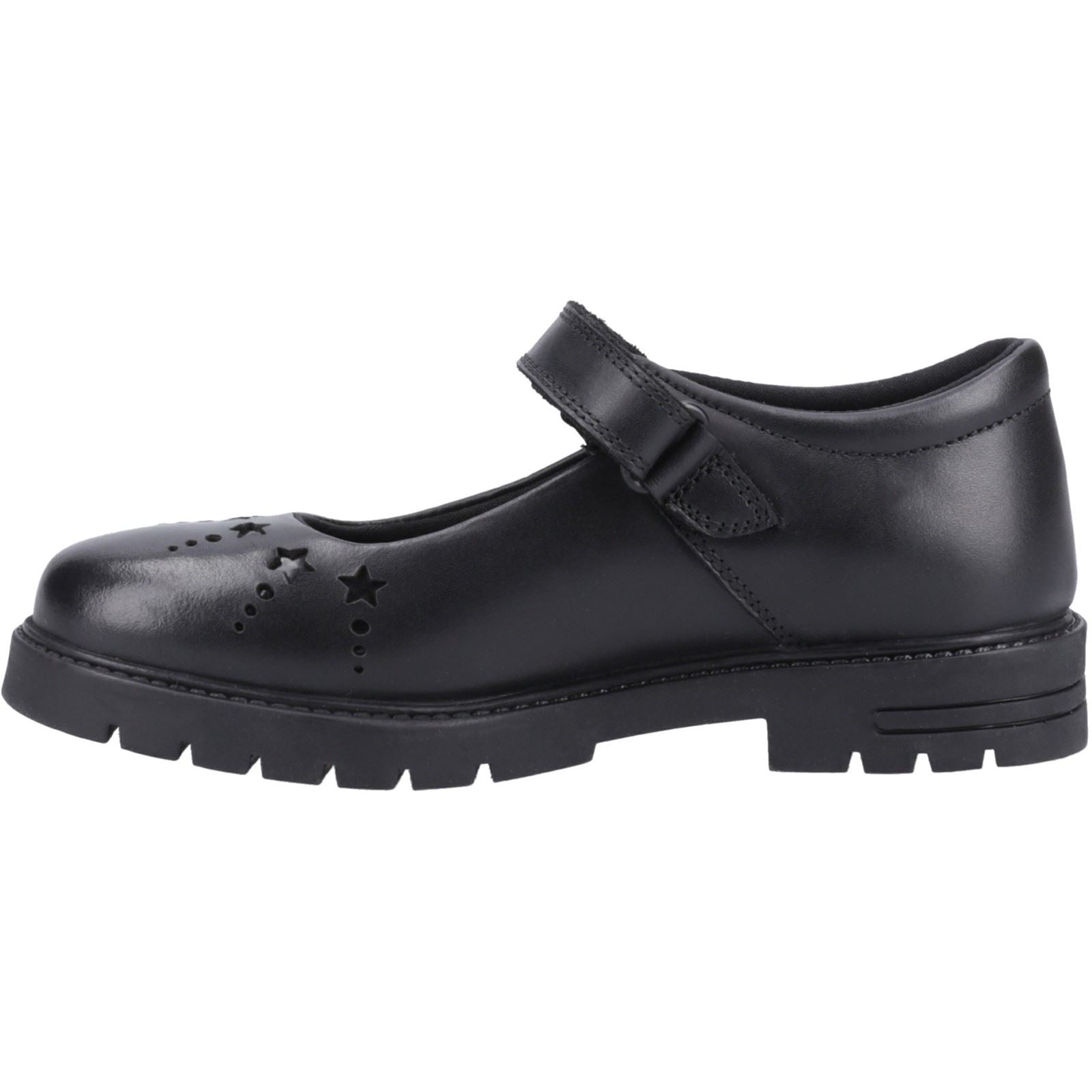 Hush Puppies Sabrina Senior Mädchenschuhe Aus Schwarzem Leder