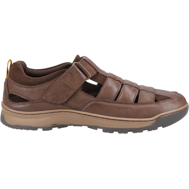 Hush Puppies Rucker Leder Herren Sandalen In Braun