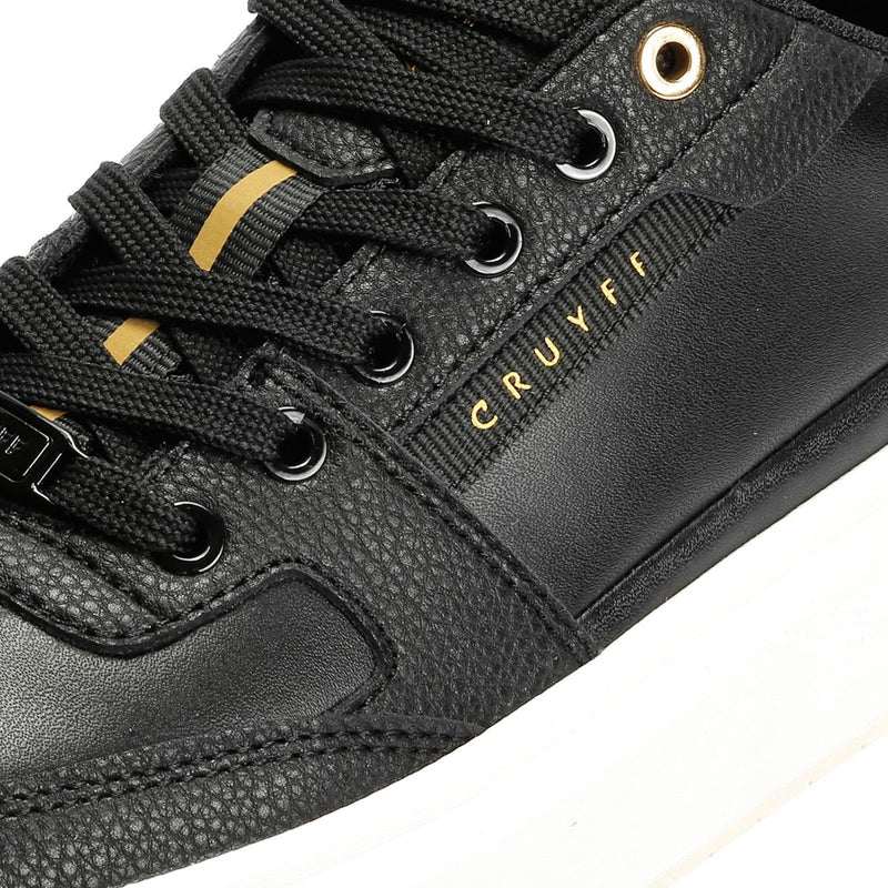Cruyff Endorsed Tennis Herren Schwarz Leder Sneaker