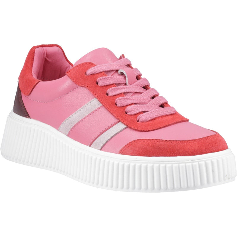 Hush Puppies Holly Damen Wildleder Sneaker In Fuchsia