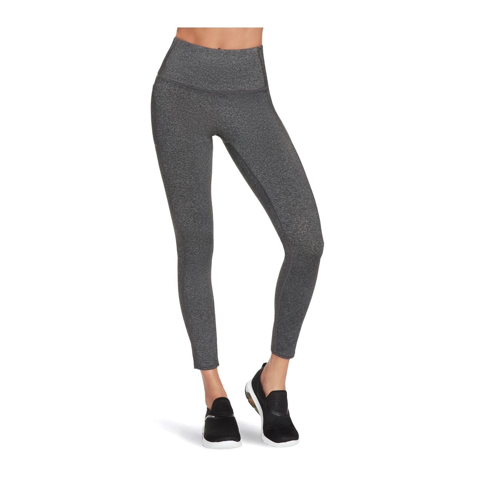 Skechers Performance GOWALK Wear High Waisted Nylon Damen Graue Sportleggings
