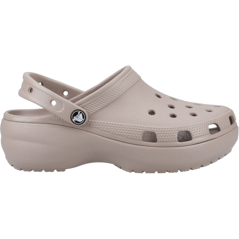 Crocs Classic Platform Clog Damen Taupe Clogs