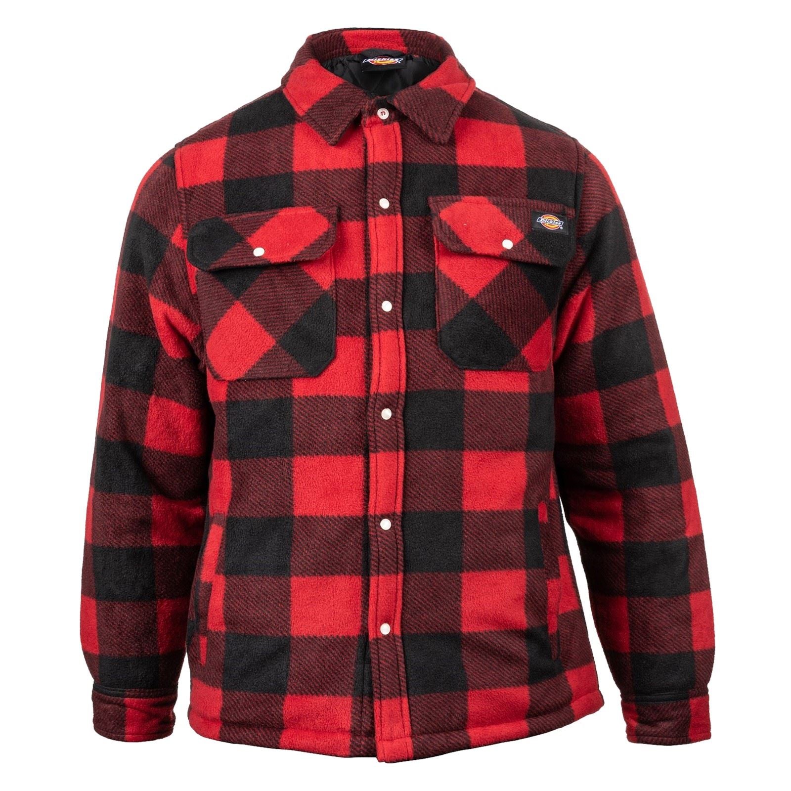 Dickies Portland Polyester Herren Rotes Freizeithemd