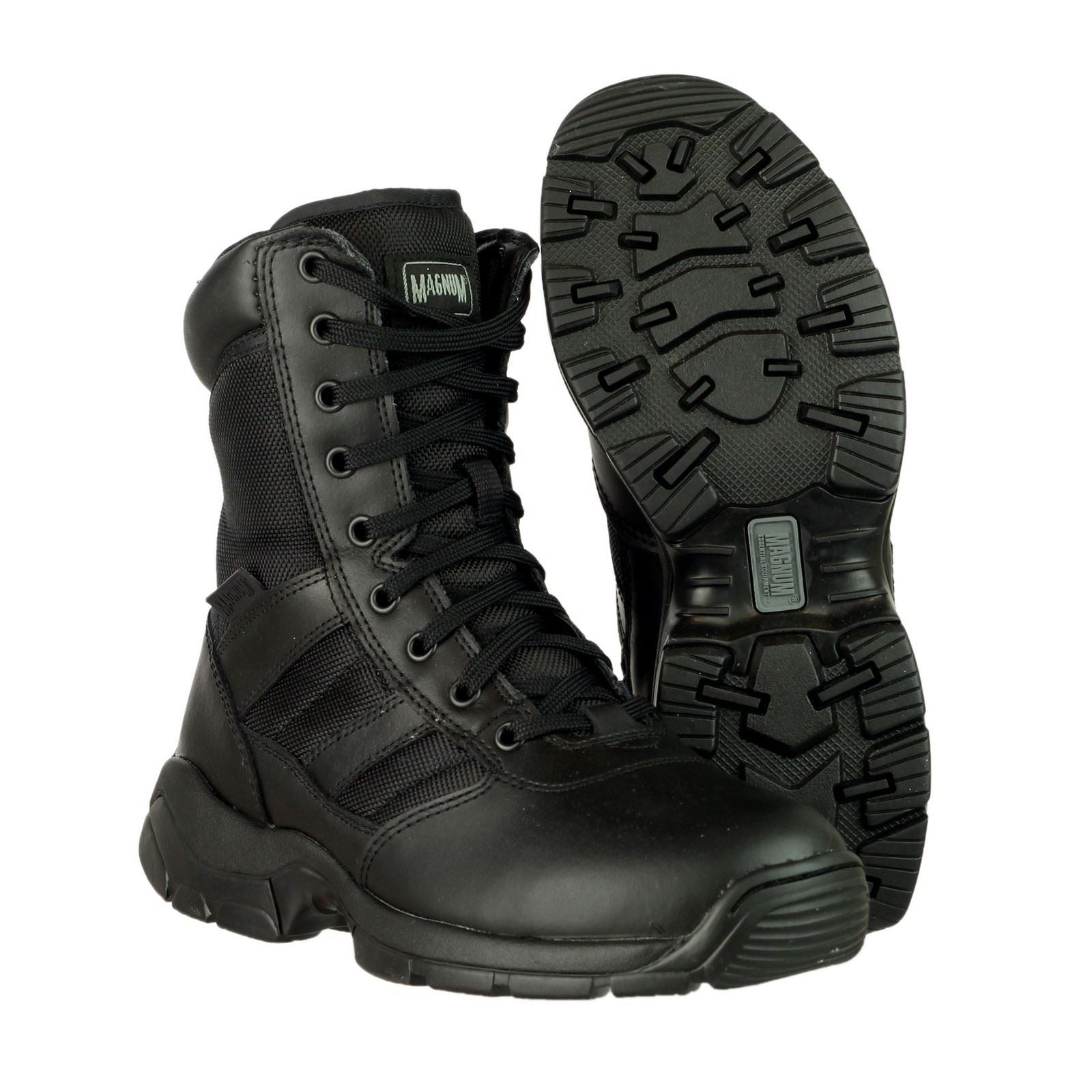 Magnum Panther 8.0 Seitenreißverschluss Leder/ Nylon Schwarze Farbe Sicherheitsstiefel