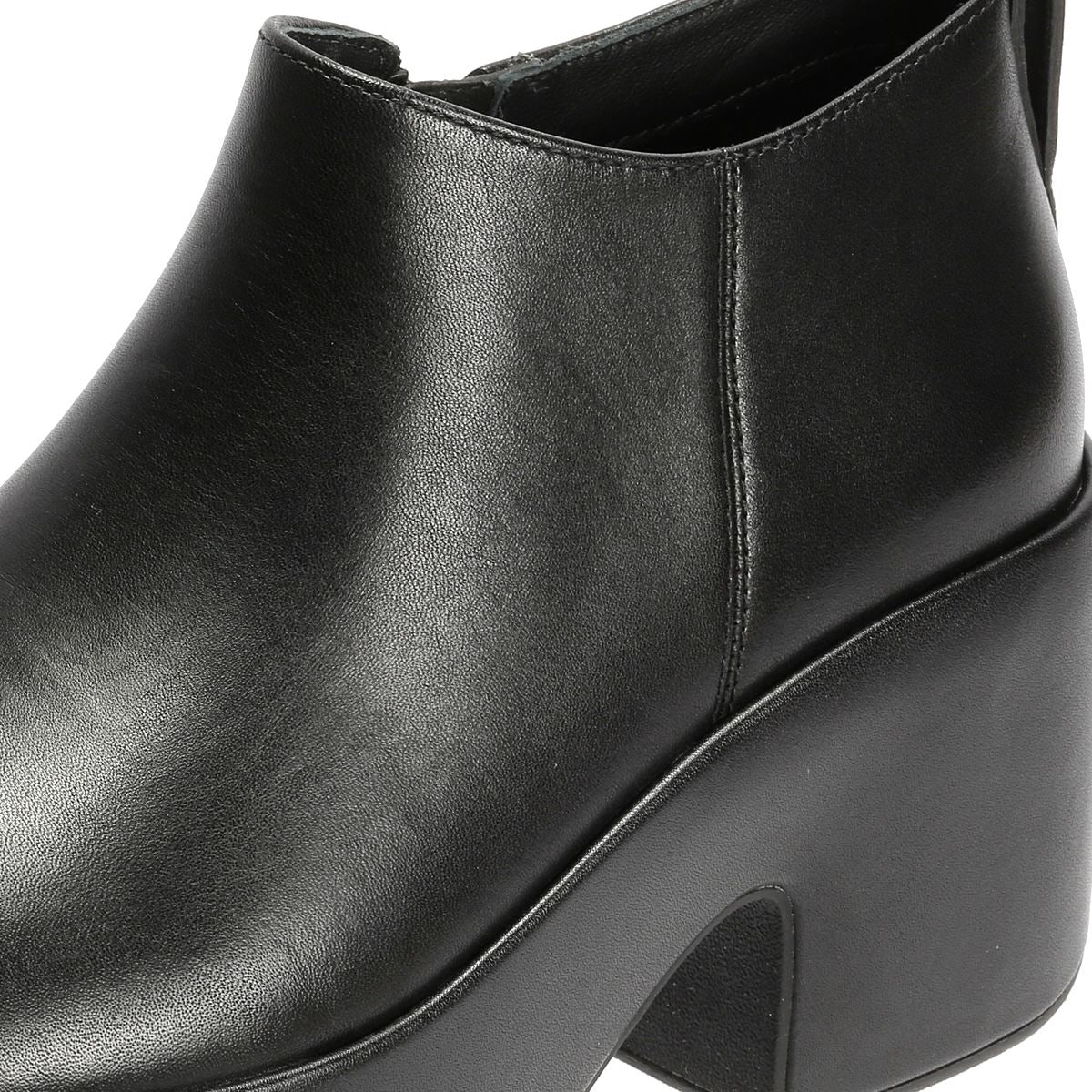 FitFlop Platfforms Heeled Short Leder Damen Schwarze Stiefel