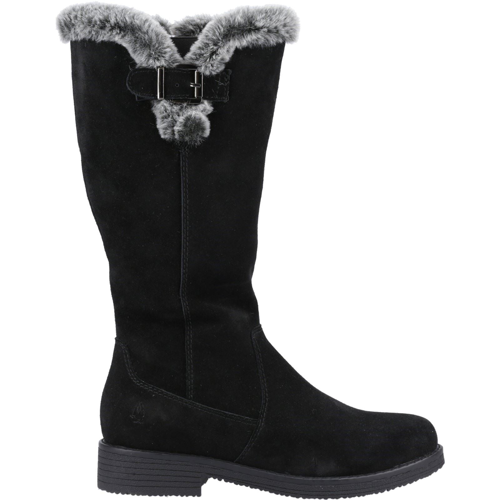 Hush Puppies Millie Wildlederschwarze Damenstiefel