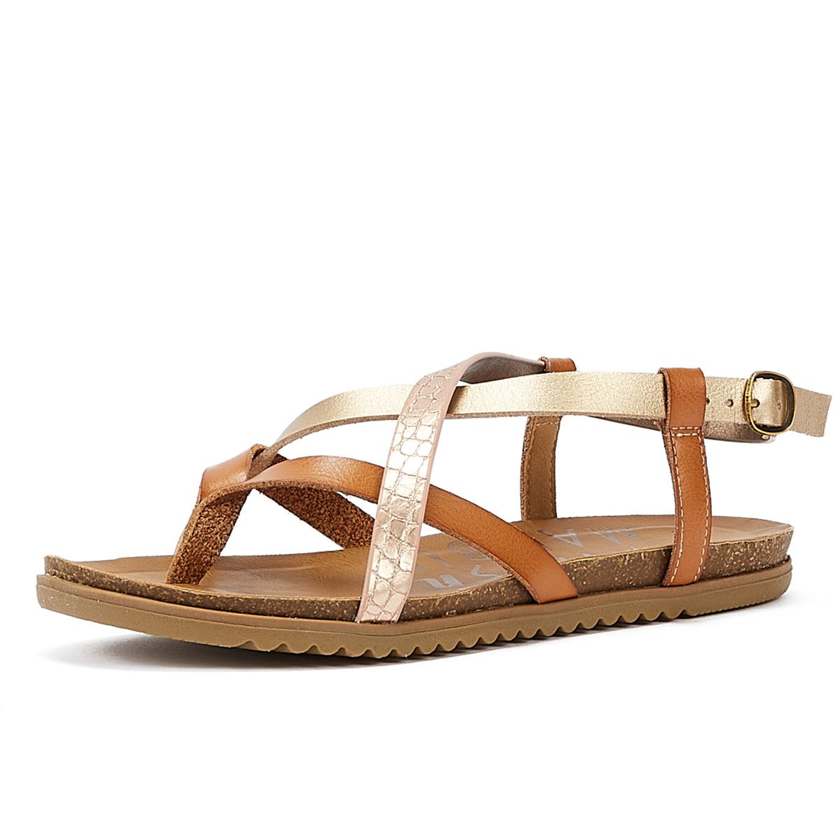 Blowfish Malibu Mirenda Honey Multi Strap Women's Beige Sandale