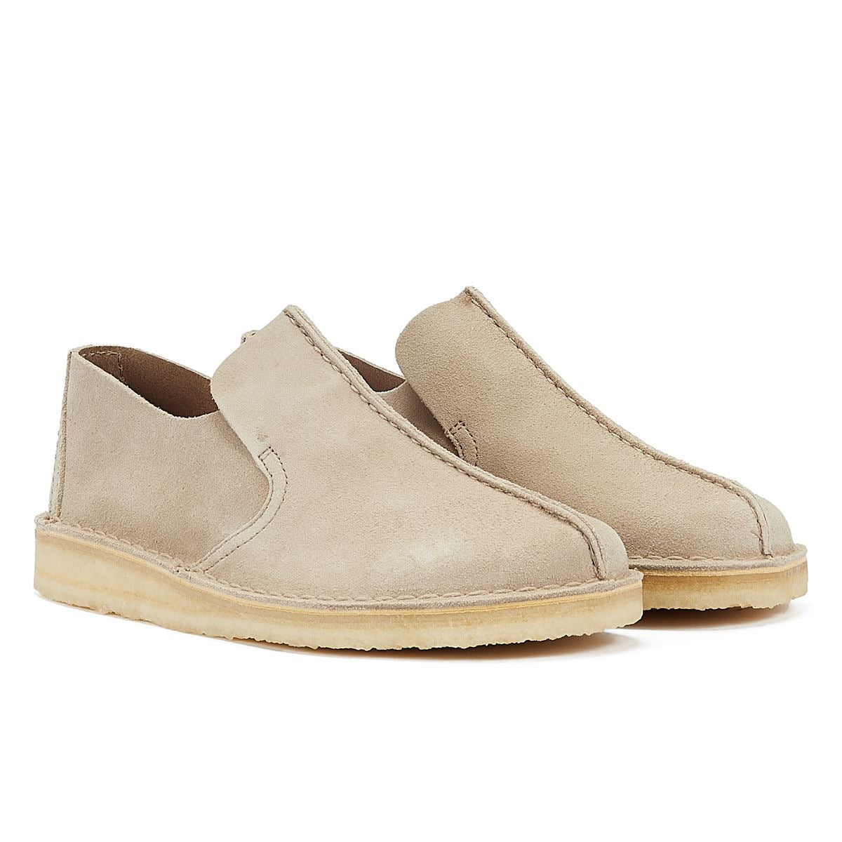 Clarks Originals Desert Mosier Herren-Wildleder-Mokassins In Sandfarben