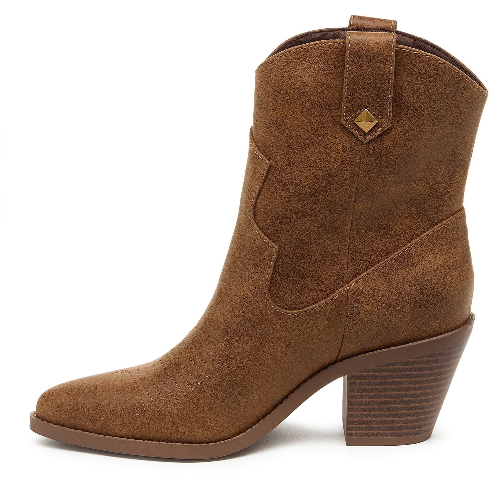 Rocket Dog Feather Damen Stiefeletten mit Absatz aus Walnussholz aus Polyurethan