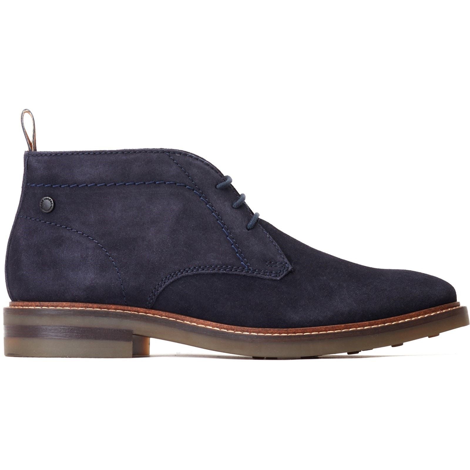 Base London Knebworth Herren Stiefel Aus Leder In Marineblau