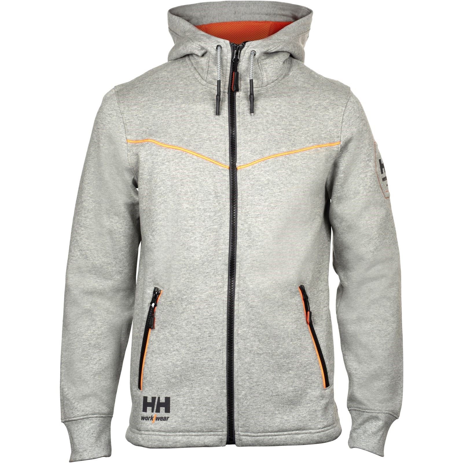 Helly Hansen Workwear Chelsea Evolution Baumwoll Herren Graues Kapuzensweatshirt