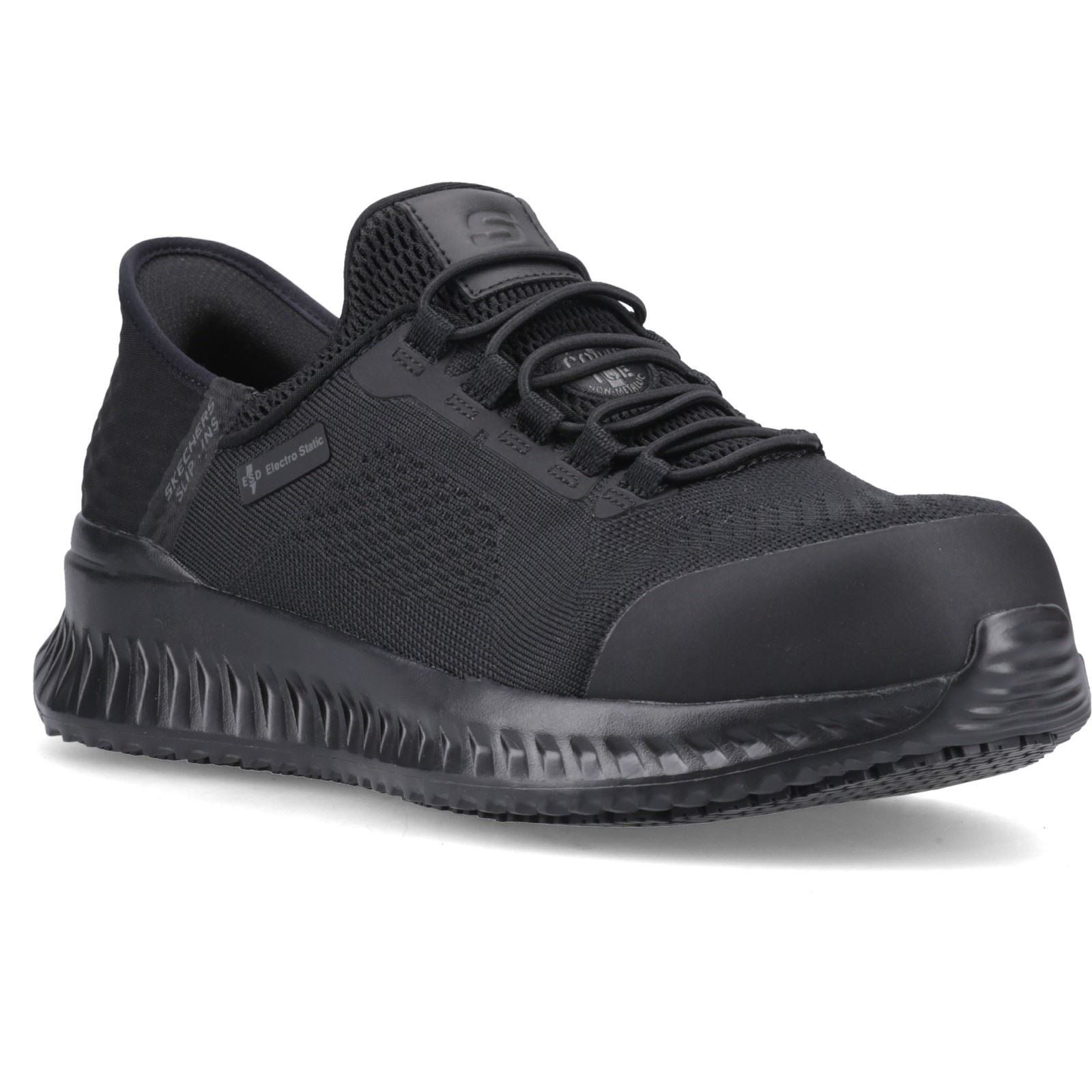 Skechers Workwear Tilido Fletchit CT Textil Herren Schwarze Sicherheits Sneaker