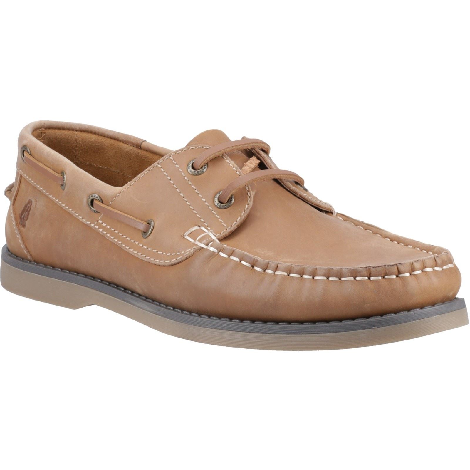 Hush Puppies Wilson Herren Bootsschuhe Aus Leder In Beige