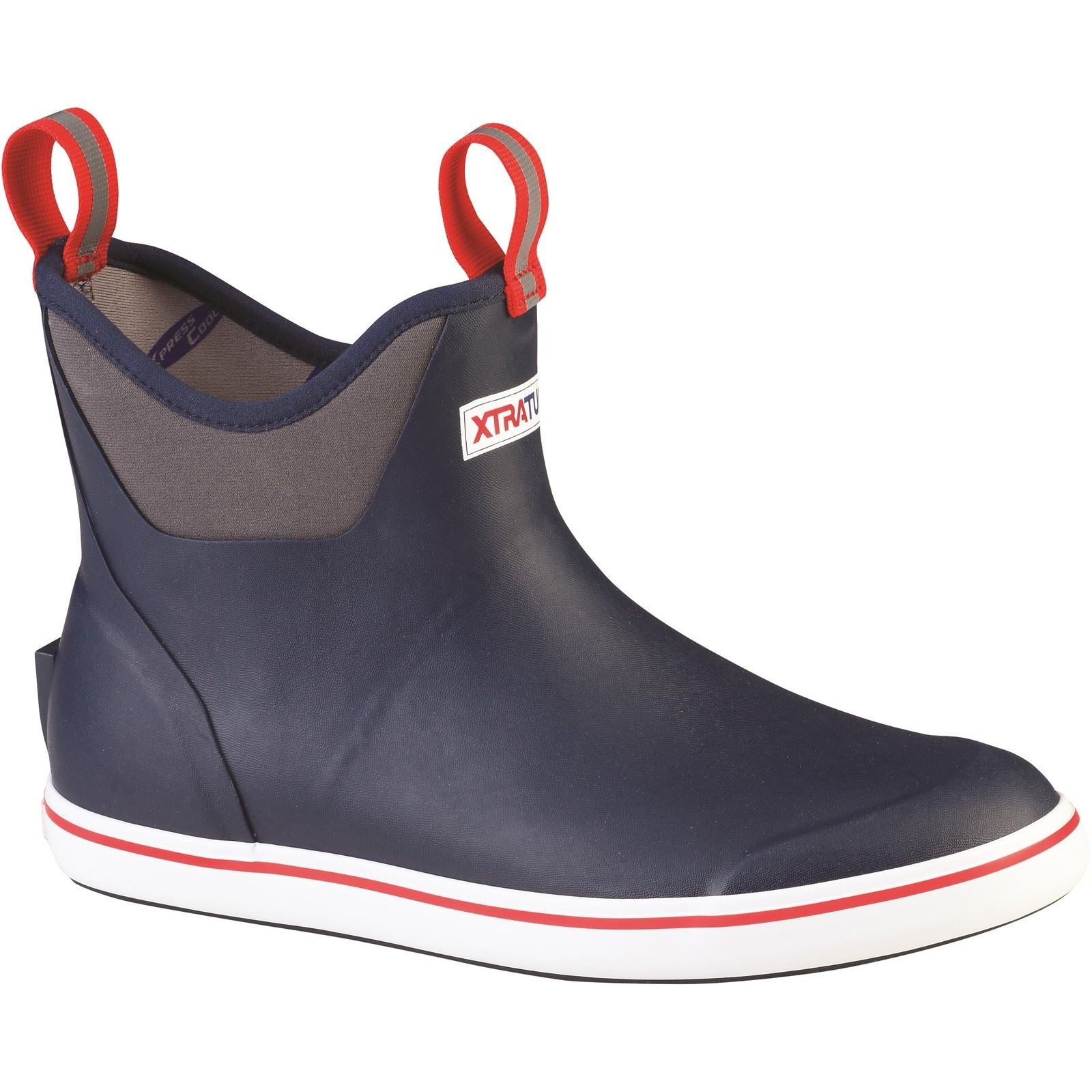 Xtratuf Knöcheldeckkautschuk Marineblau/Rot Gummistiefel