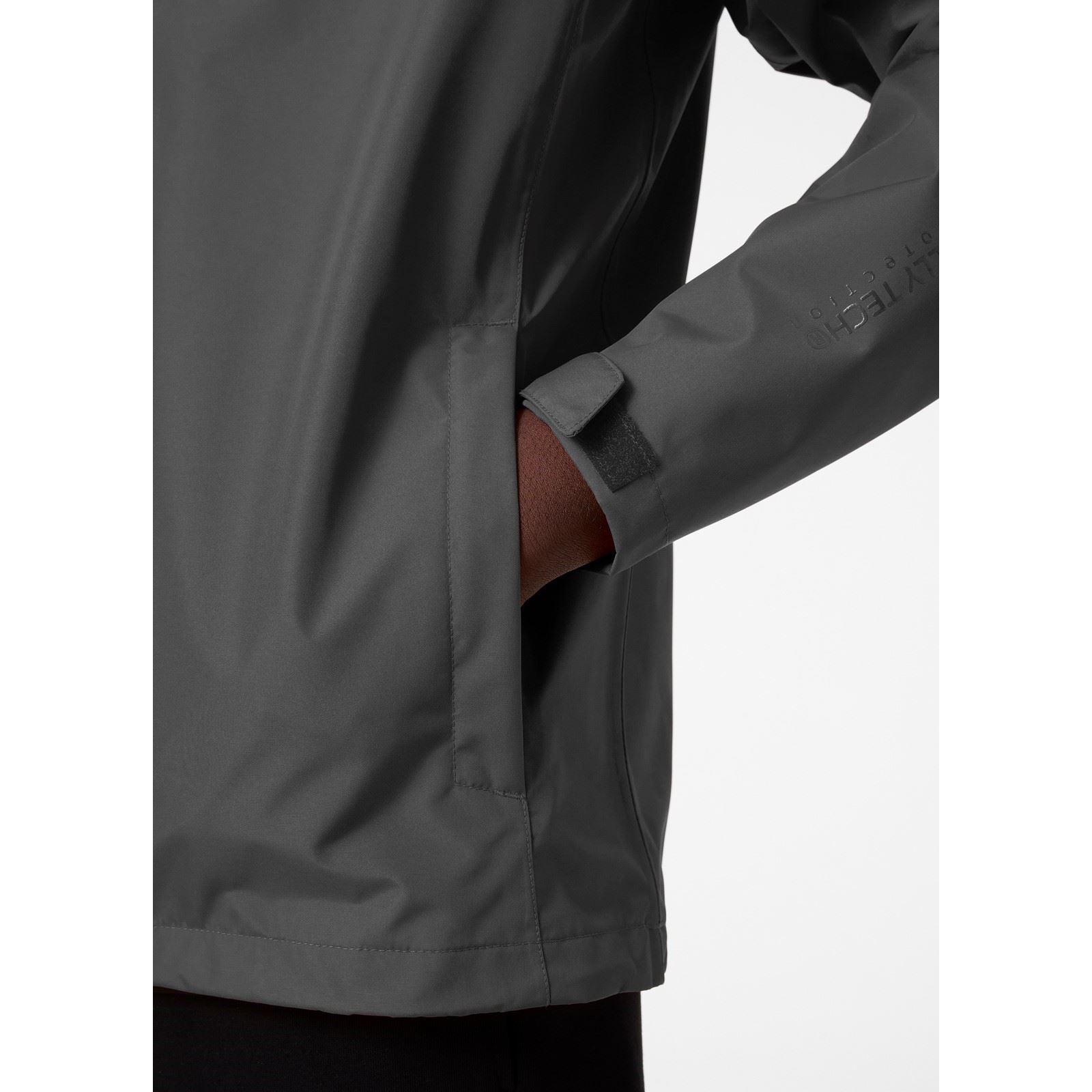 Helly Hansen Sport Seven J Herren Graue Regenjacke