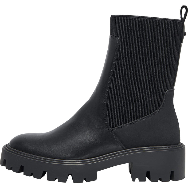 ONLY BETTY-7 Polyester Mischung Damen Schwarze Absatz Stiefeletten