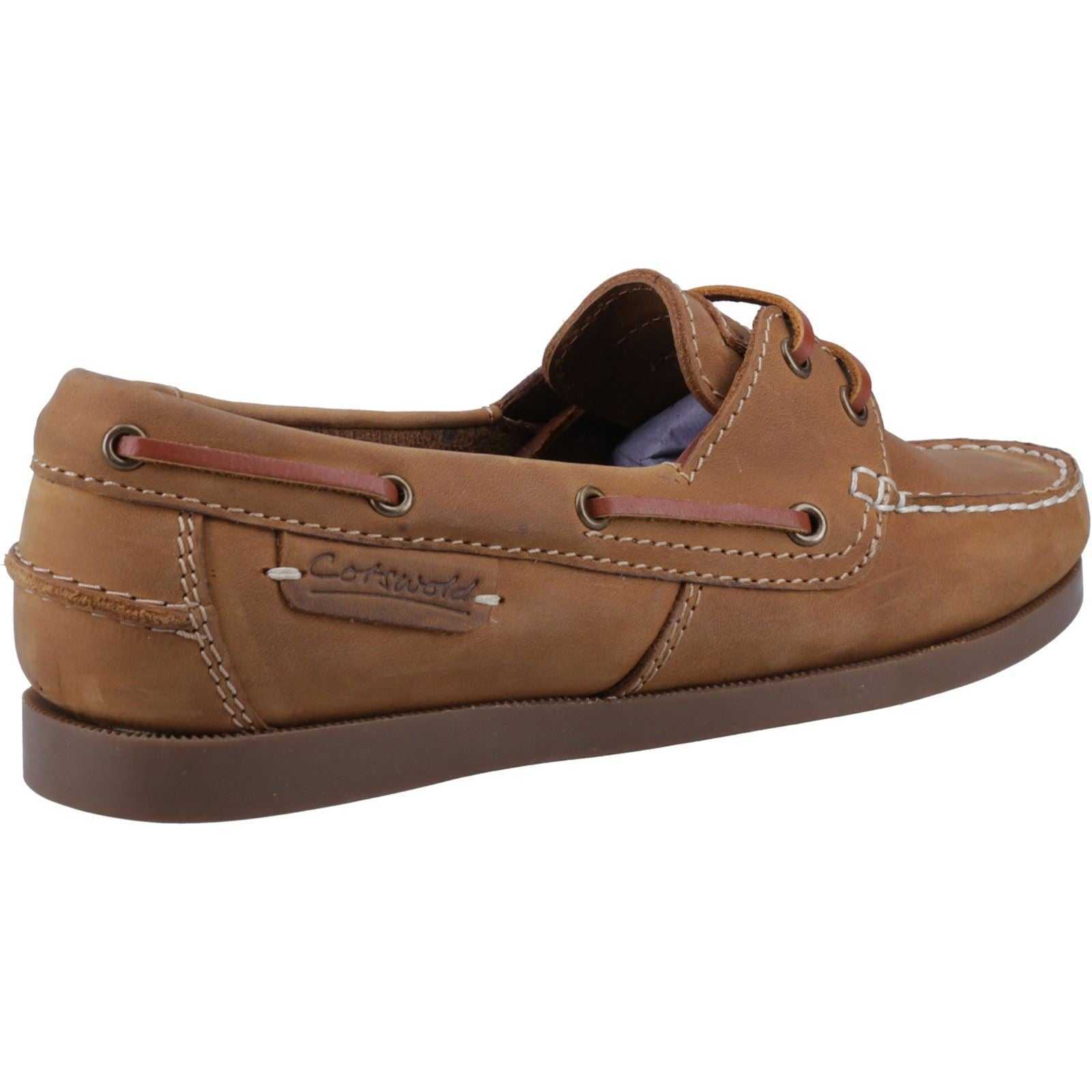 Cotswold Waterlane Leder Damen Bootsschuhe In Kamelfarbe