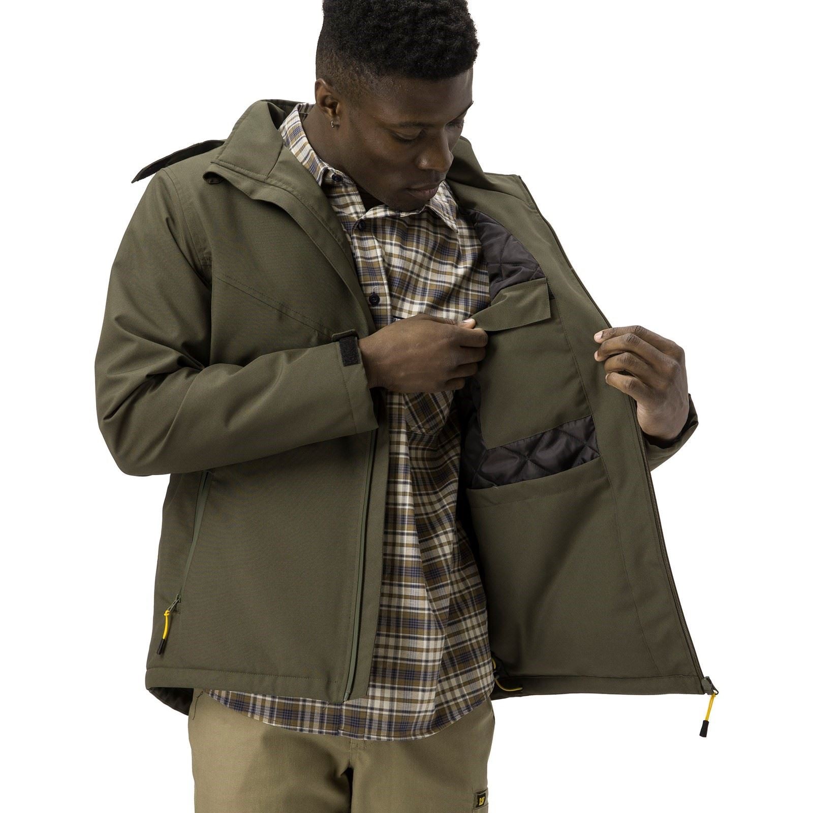 Caterpillar Lightweight Insulated Herren Grünes Daunenjacke