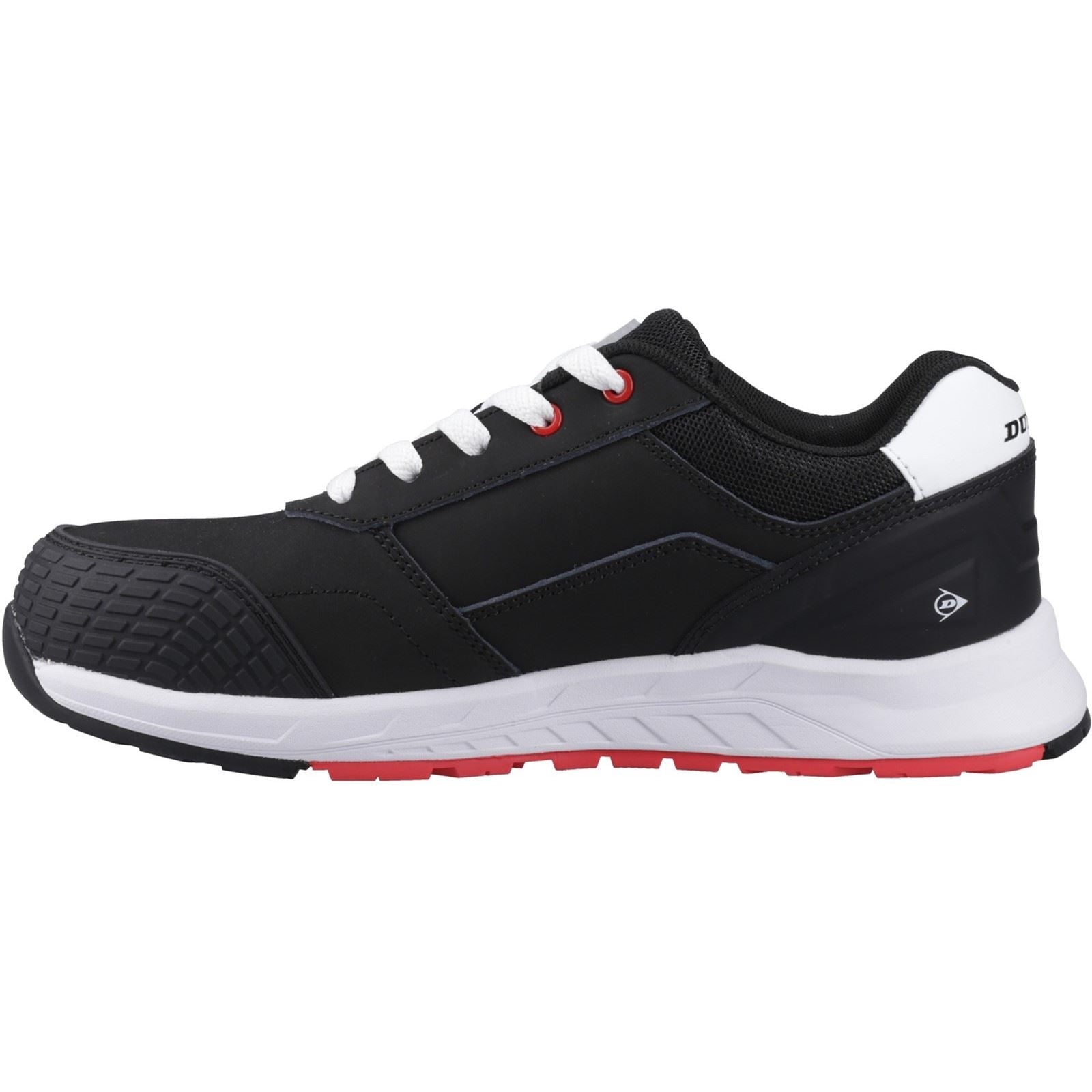 Dunlop Storm Nubuck Herren Sicherheits Sneakers Schwarz/Weiß/Rot