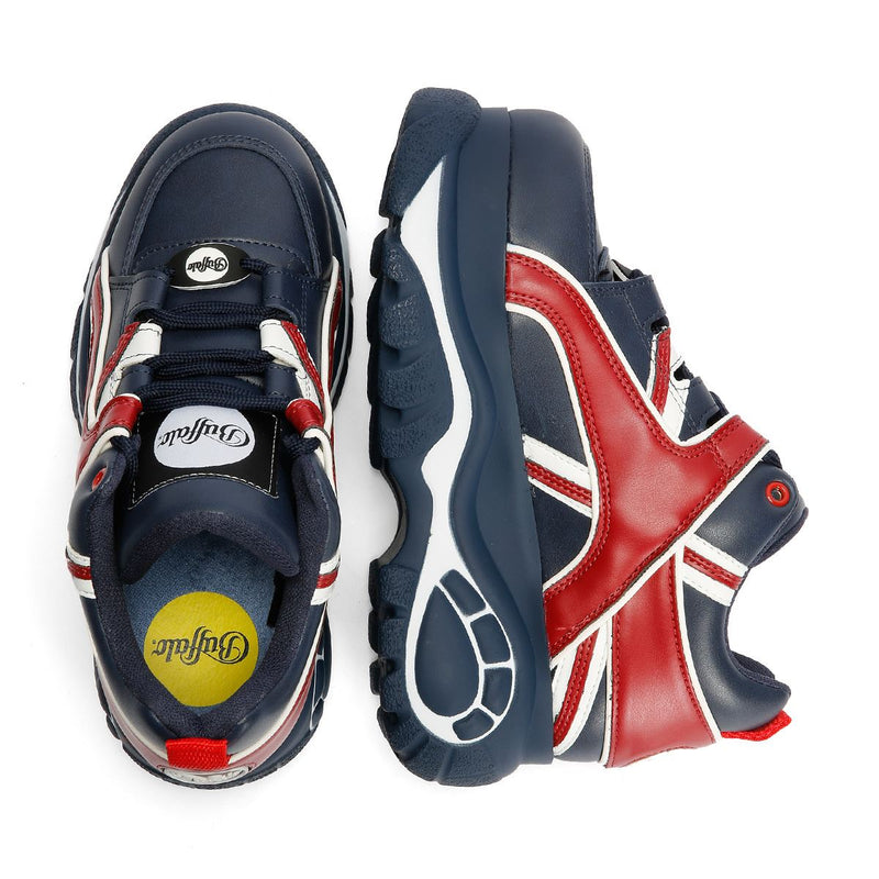 Buffalo 1339-14 Damen Sneaker Aus Blauem Leder