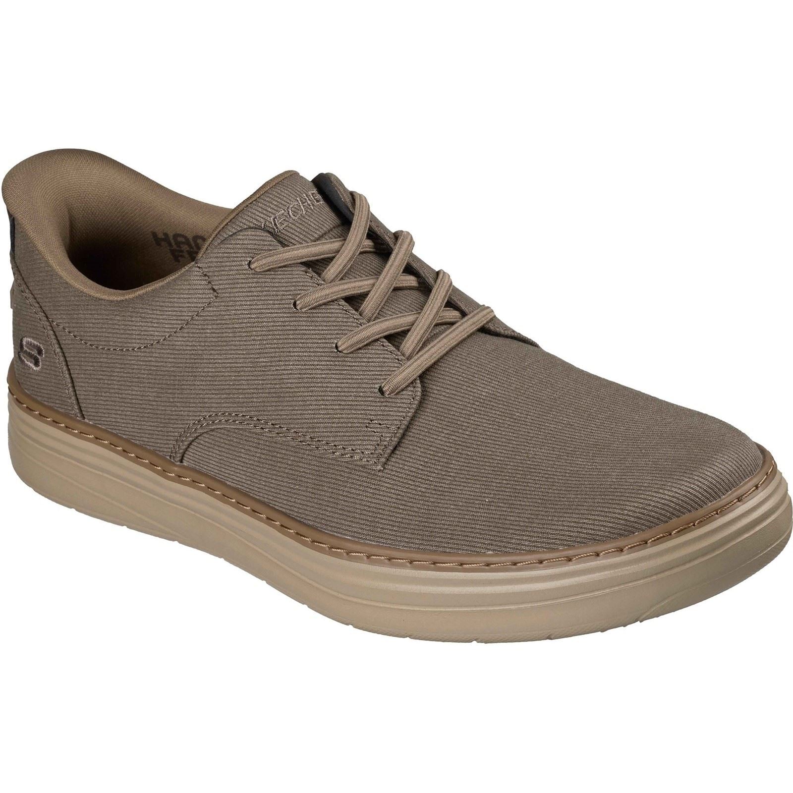 Skechers Hyland Justino Textile Herren Schnürschuhe In Dunkel Taubene