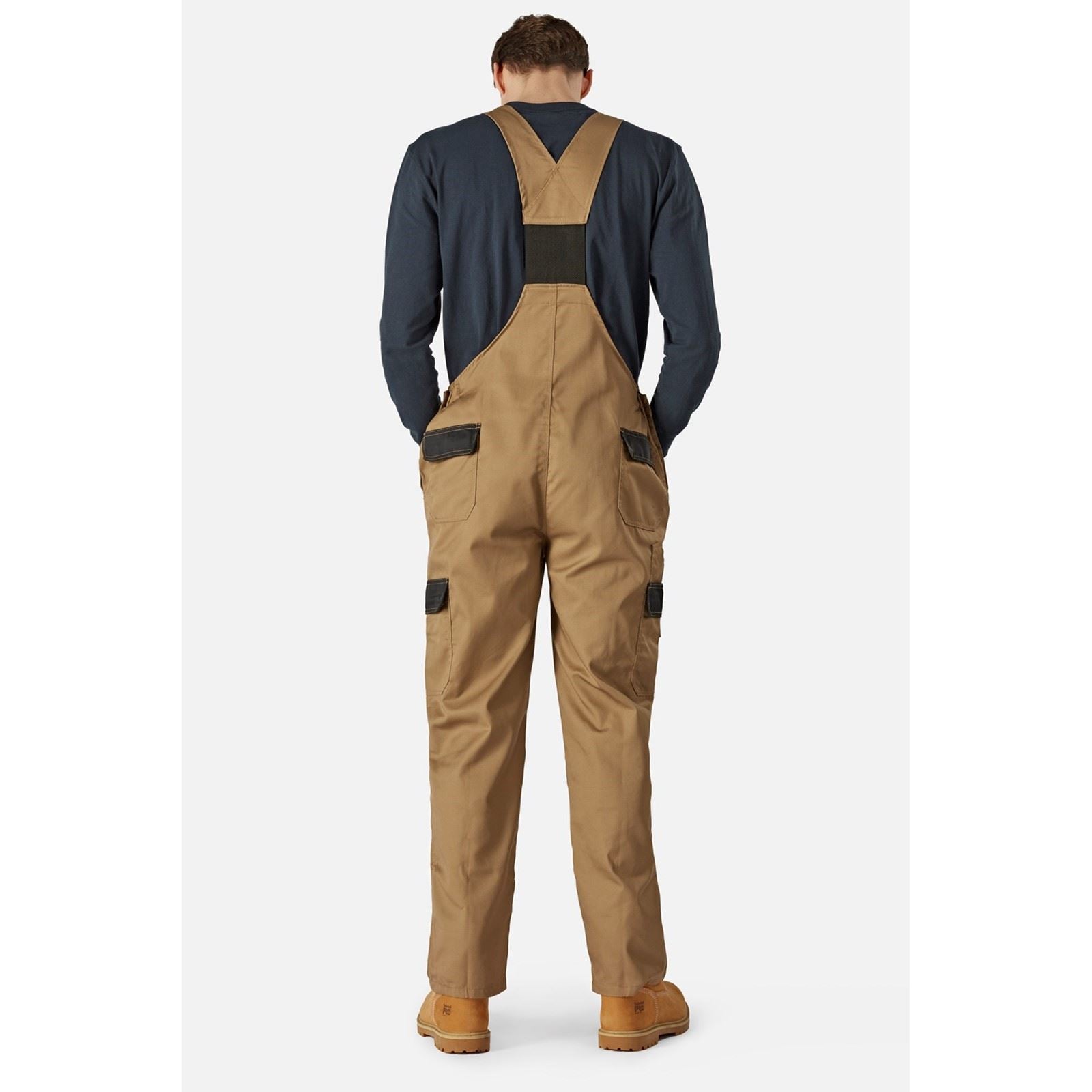 Dickies Everyday Bib and Brace Polyester Herren Brauner Arbeitsoverall
