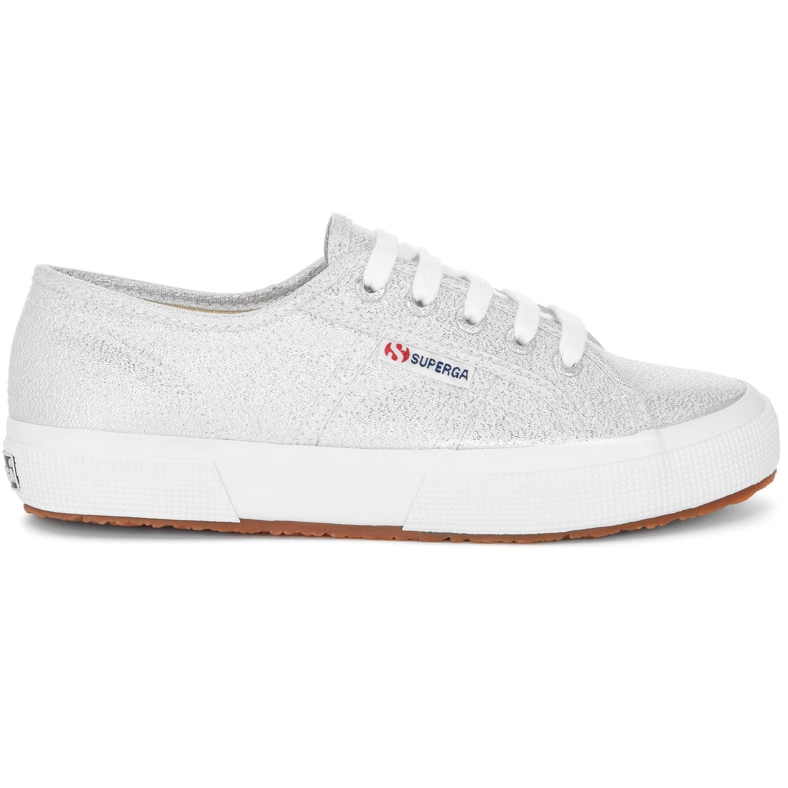 Superga 2750 Lamew Synthetik Damen Sneaker In Grau-Silber