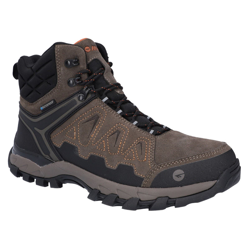 Hi-Tec V-Lite Explorer WP Rinds Wildleder Herren Wanderschuhe In Kastanienbraun/Orange