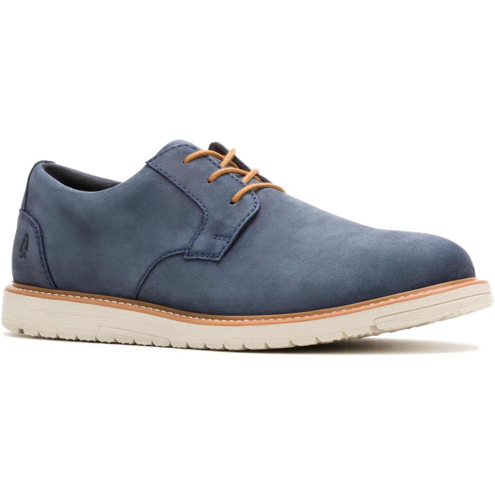 Hush Puppies Jenson Oxford Herren Lederschuhe In Marineblau Mit Schnürung