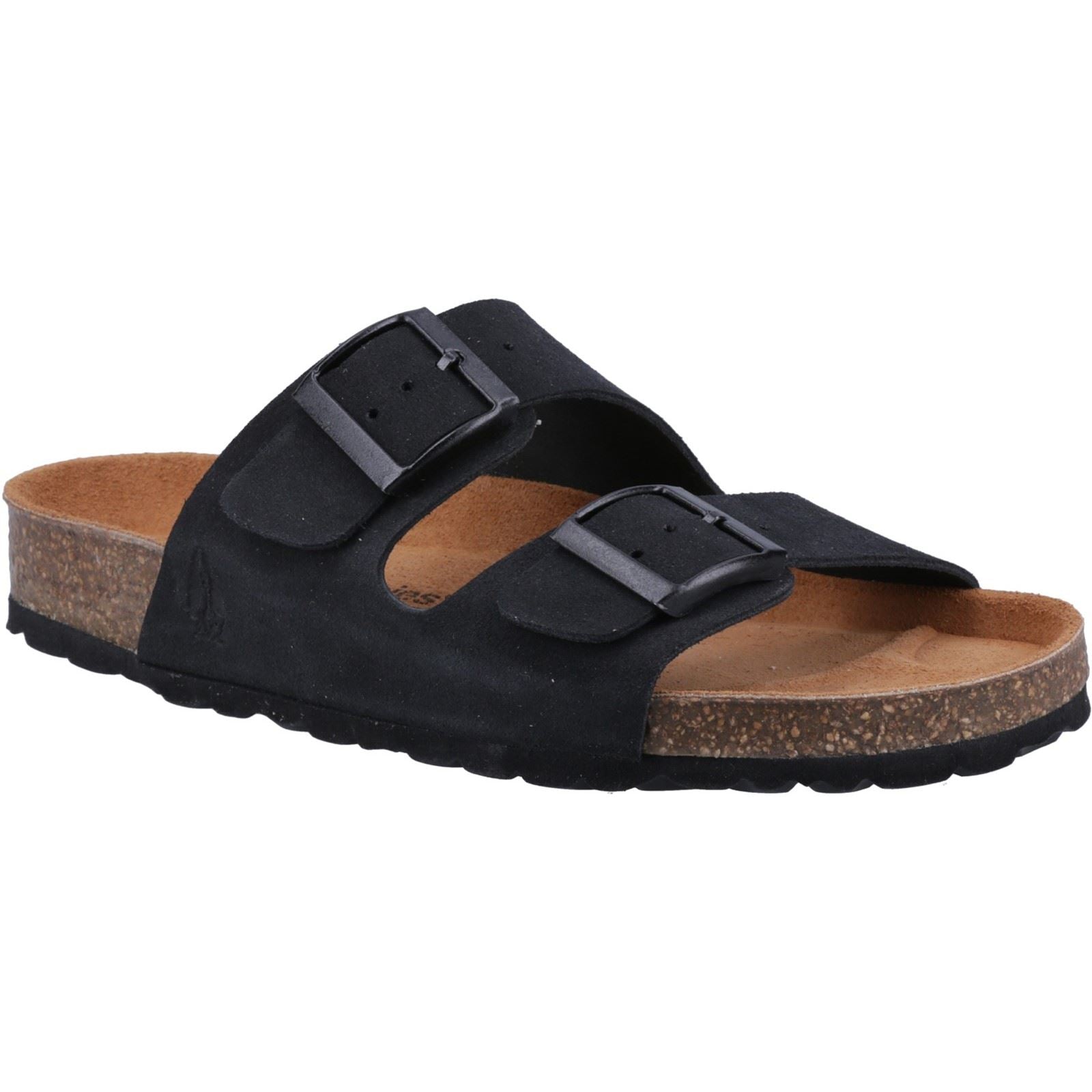 Hush Puppies Brixley Mule Wildleder Damen Schwarze Sandalen