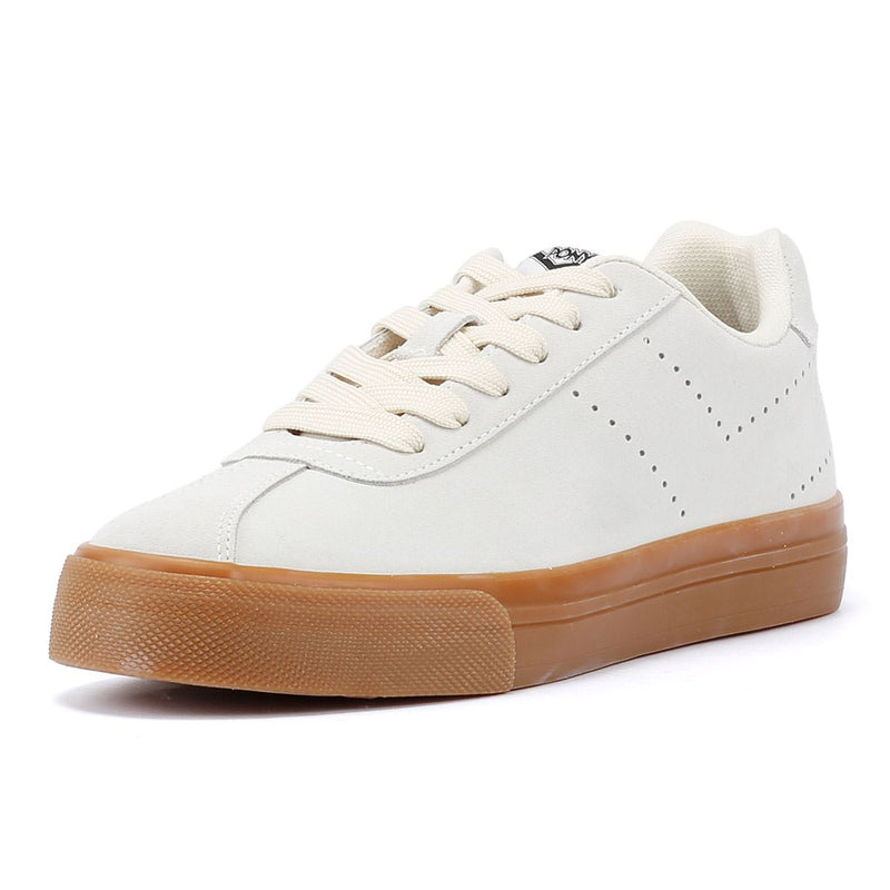 Pony Highbridge Low Wildleder-Weiße Turnschuhe