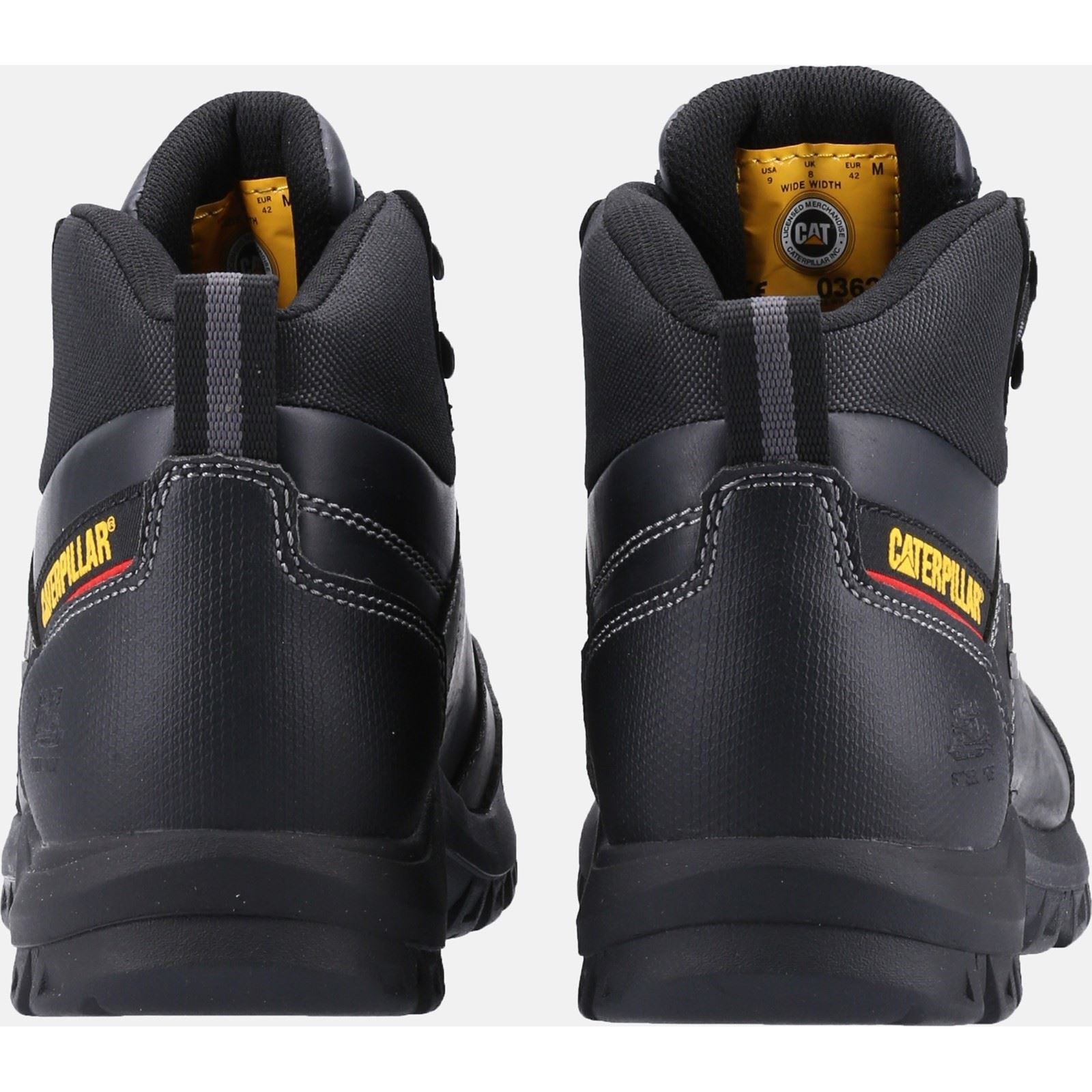 Caterpillar Rahmenleder Schwarze Sicherheitsstiefel