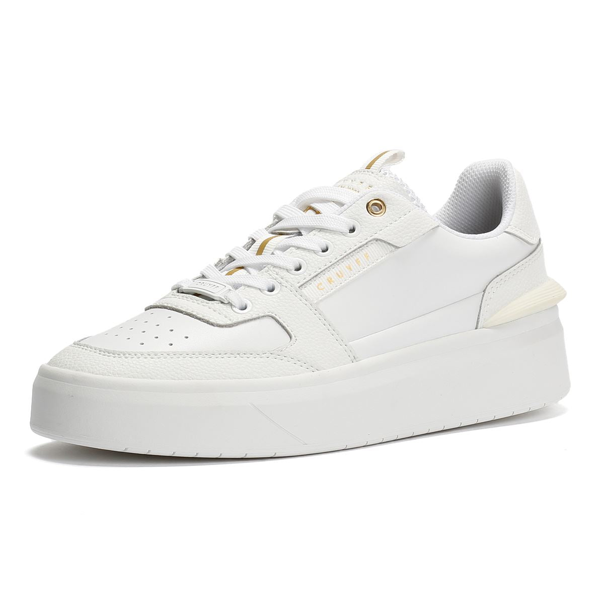 Cruyff Endorsed Tennis Leder Herren Weiße Sneakers