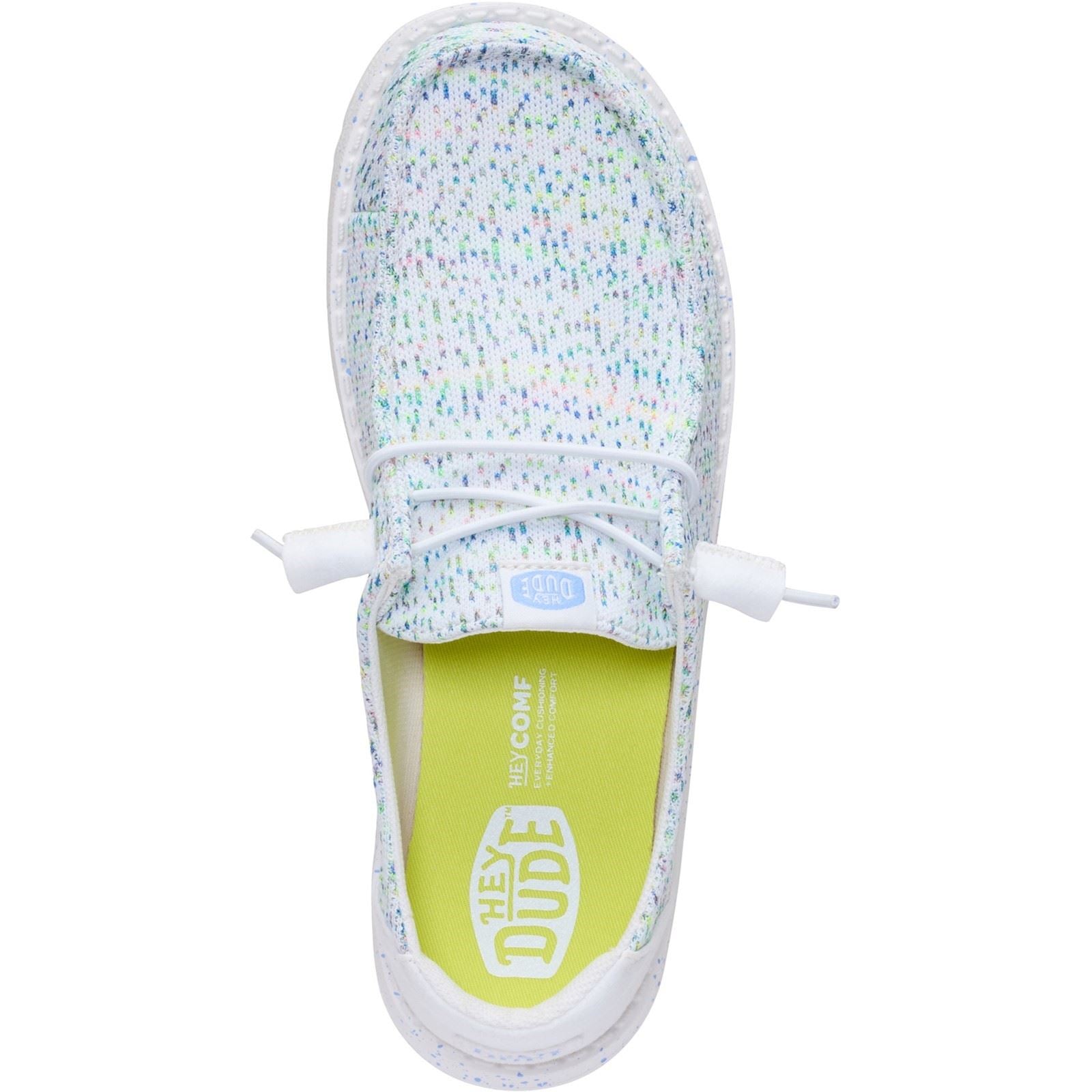 HEYDUDE Wendy Stretch Polyester Damen Weiß/Multi Mokassins