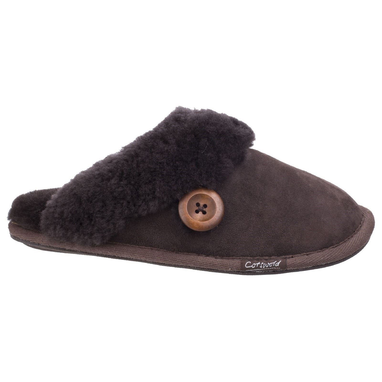 Cotswold Lechlade Damen Schokoladenfarbene Ledermules