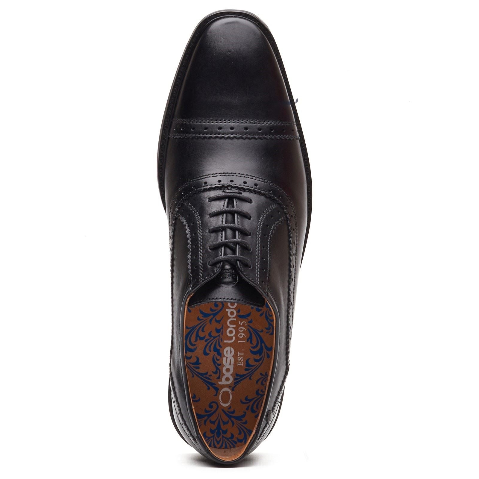 Base London Ascot Oxford Leder Herren Schwarze Farbe Oxford Schuhe