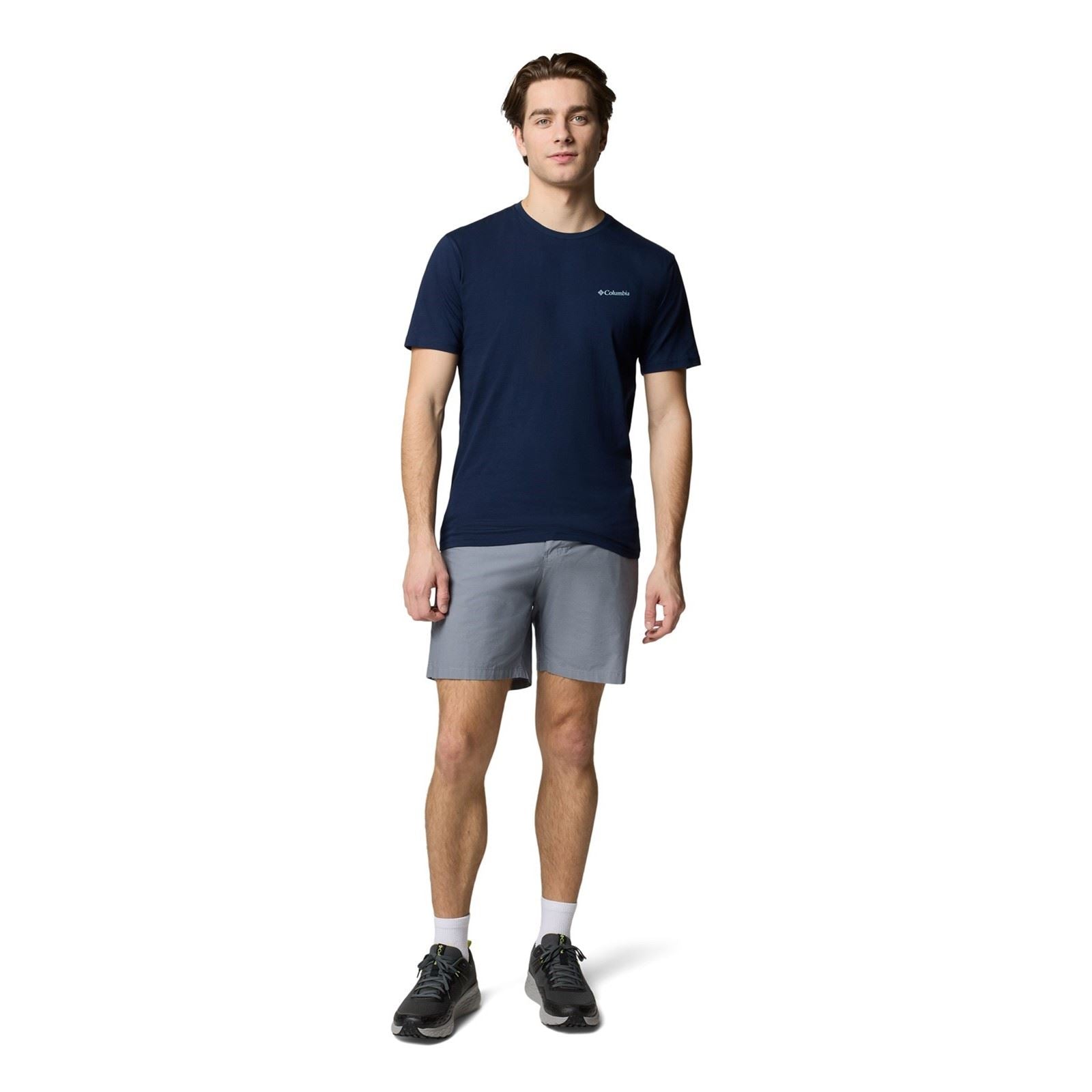 Columbia North Cascades Short Sleeve Tee Baumwoll Herrenblaue T-Shirts Mit Kurzen Ärmeln