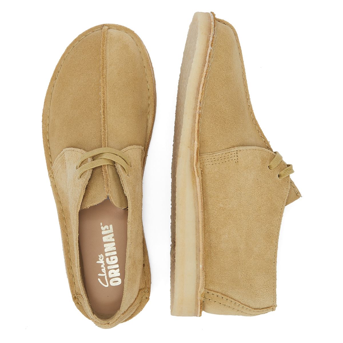 Clarks Originals Desert Trek Herren-Schnürschuhe Aus Ahorn-Wildleder