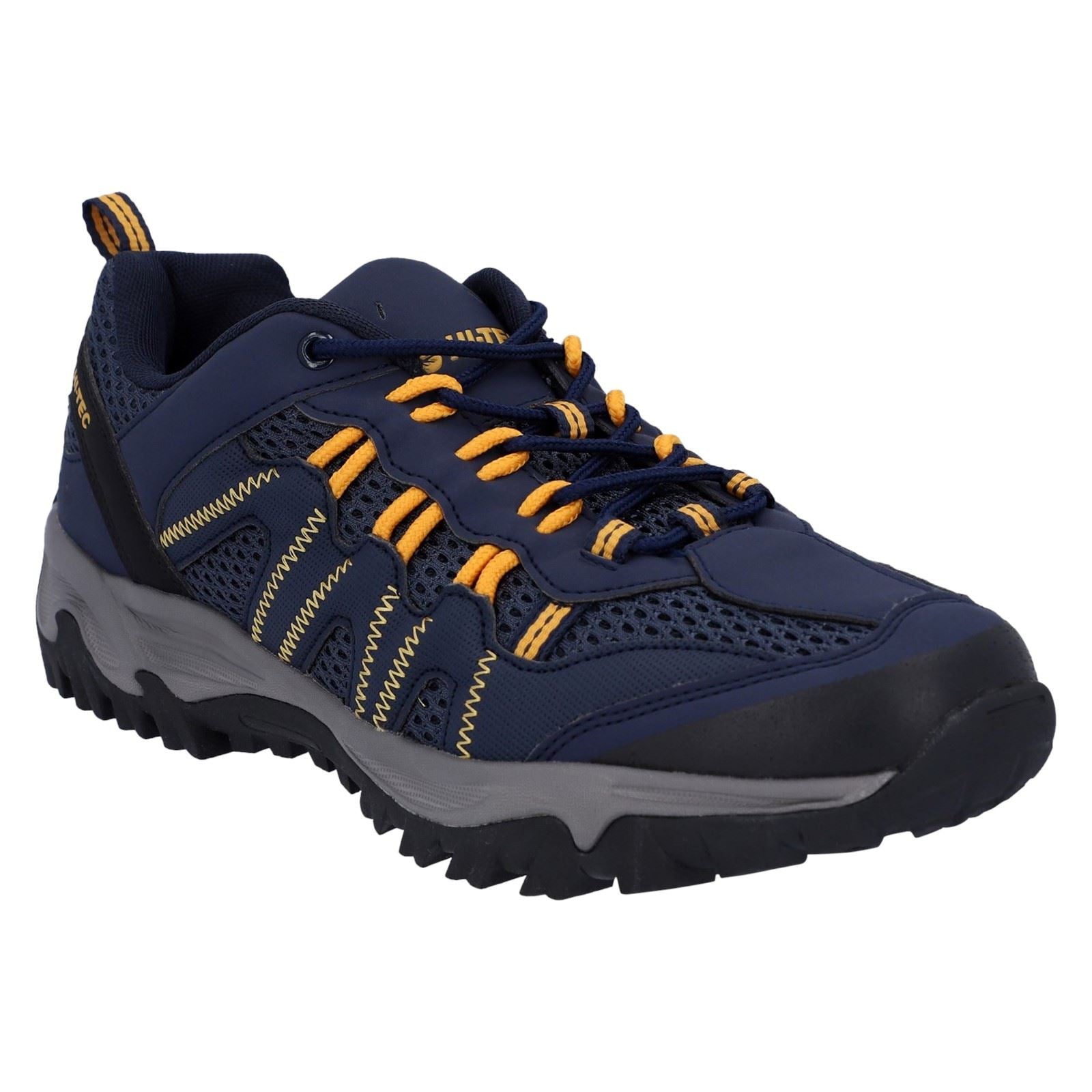 Hi-Tec Jaguar Herren Wanderschuhe Aus Polyester In Marineblau/Gelb