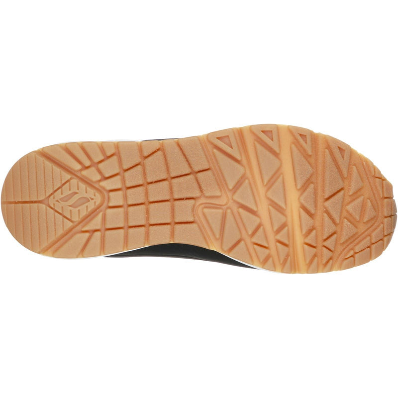 Skechers Uno - Stand on Air Synthetische Damen-Sneaker In Schwarz.