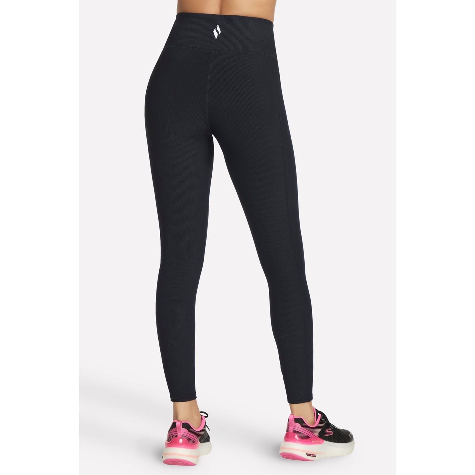 Skechers Performance GOFLEX Rib Nylon Damen Schwarze Sportleggings