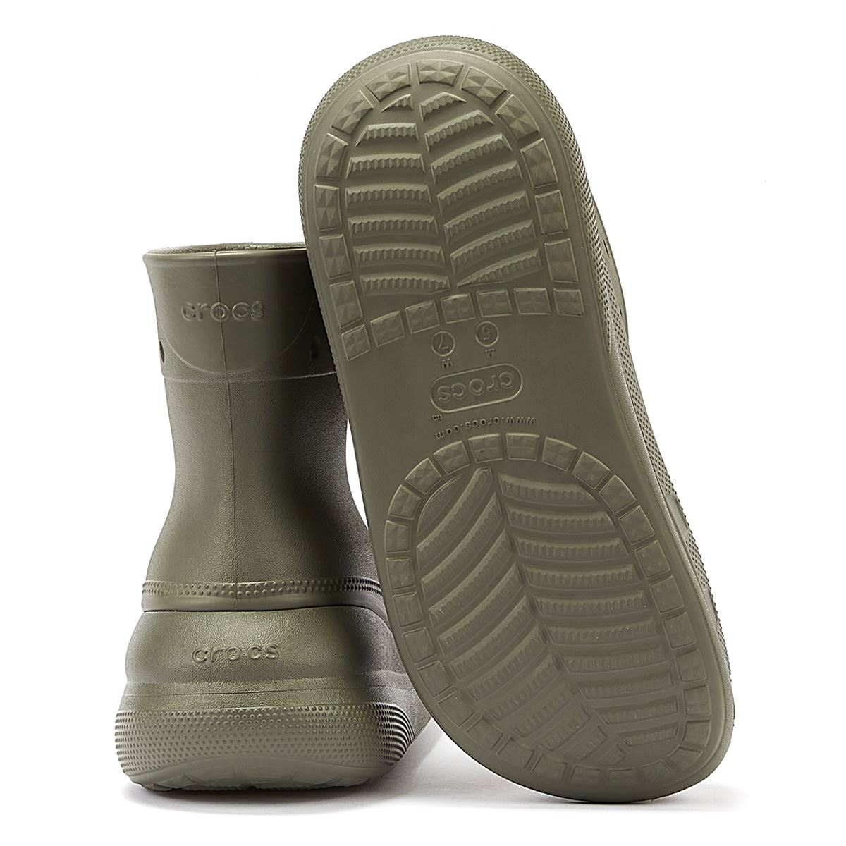 Crocs Klassische Crush-Stiefel Für Damen, Olivgrün