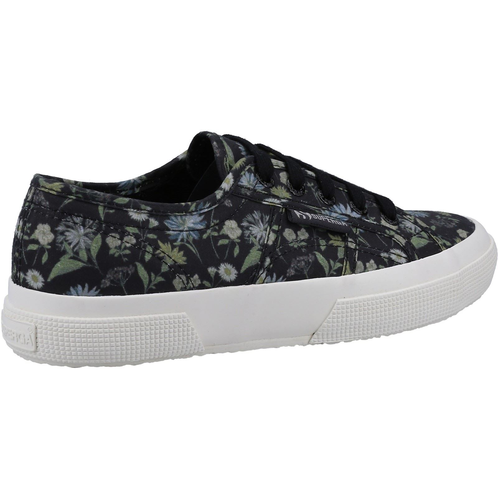 Superga 2750 Floral Print Dunkelgraue/Dunkelgraue Damensneaker Mit Blumenmuster