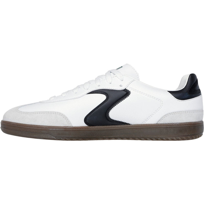 Skechers Hotshot Pyke Synthetische Herren Sneaker In Weiß/Schwarz