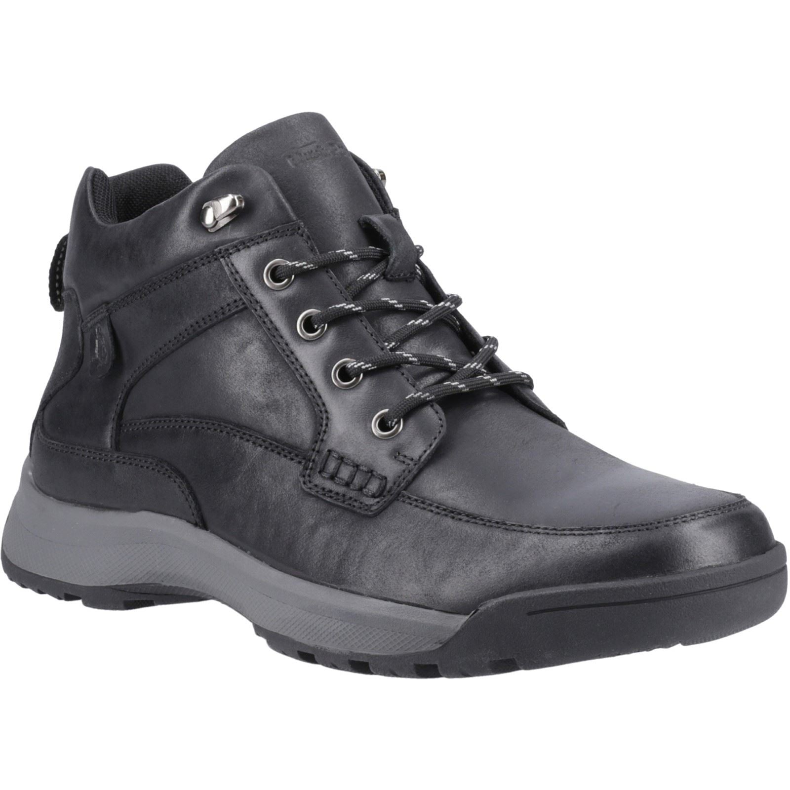 Hush Puppies Vernon Herren Schwarze Farbe Leder Knöchelstiefel