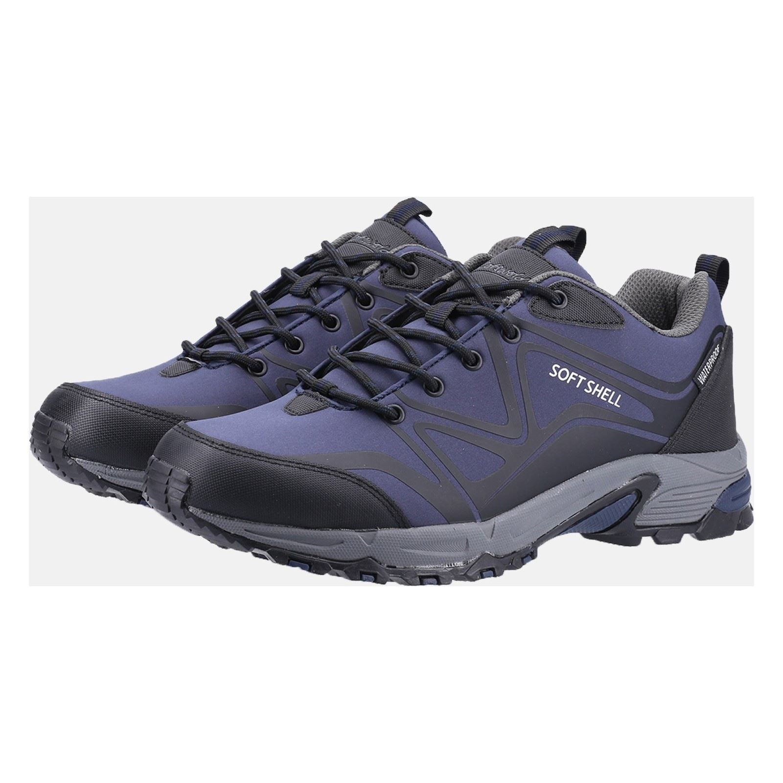 Cotswold Abbeydale Low Synthetik-Herren-Wanderstiefel In Blau/Schwarz/Grau