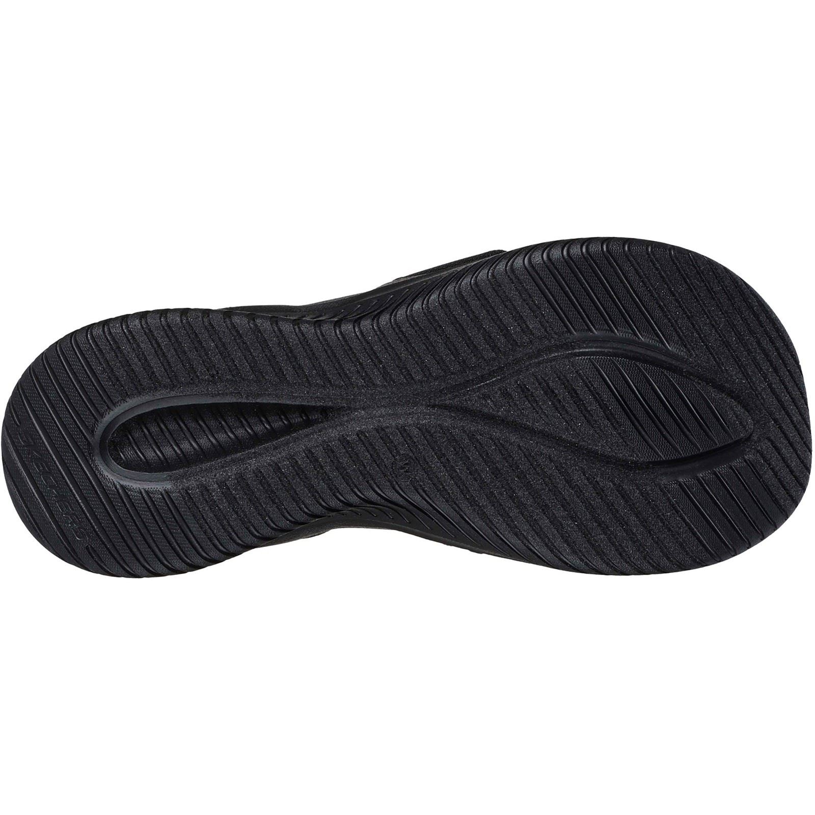 Skechers Ultra Flex 3.0 - Never Better Textil Damen Schwarze Sandalen