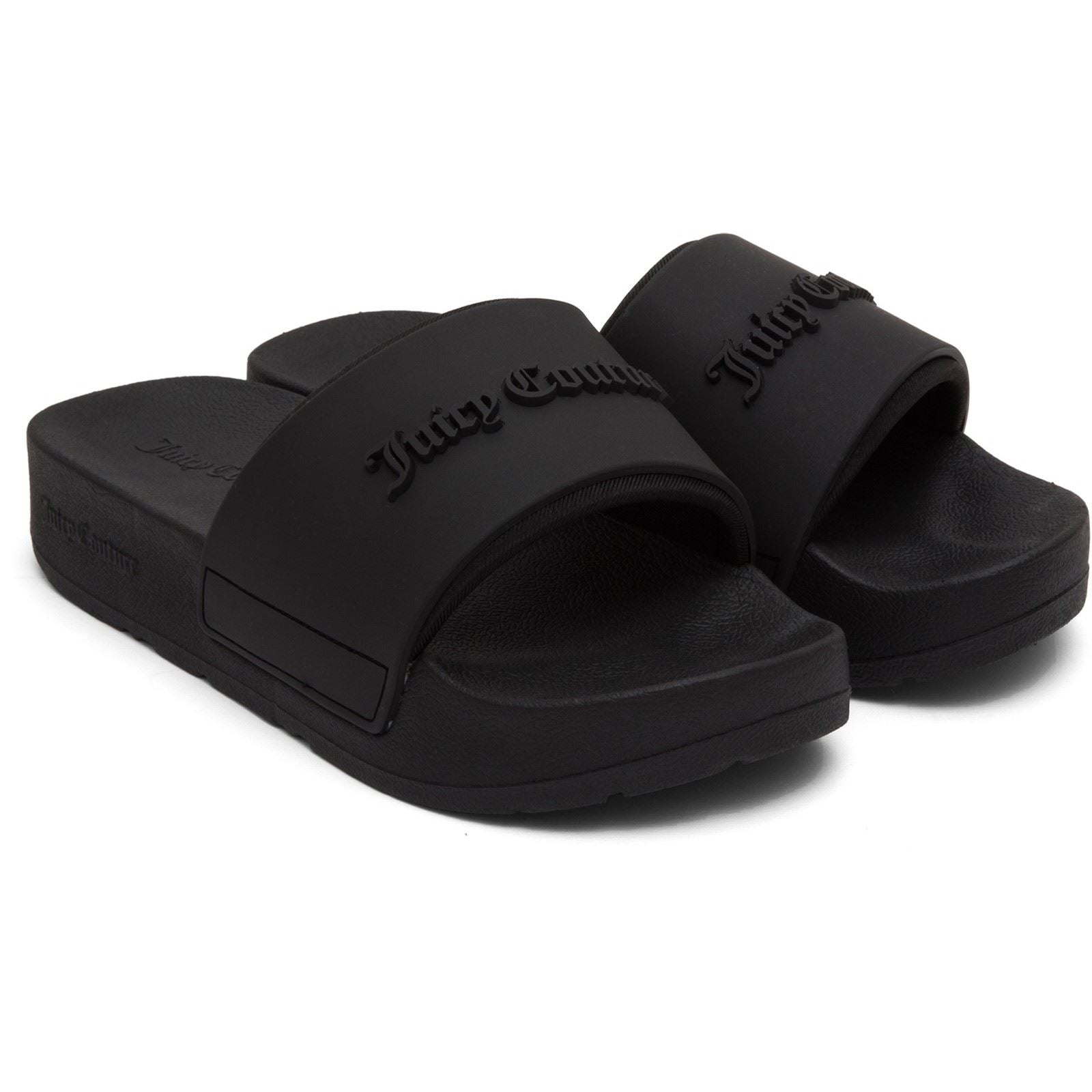 Juicy Couture BREANNA Damen Schwarz-Gummisandalen